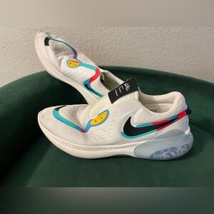 Nike White Sneakers with Multicolor Accents